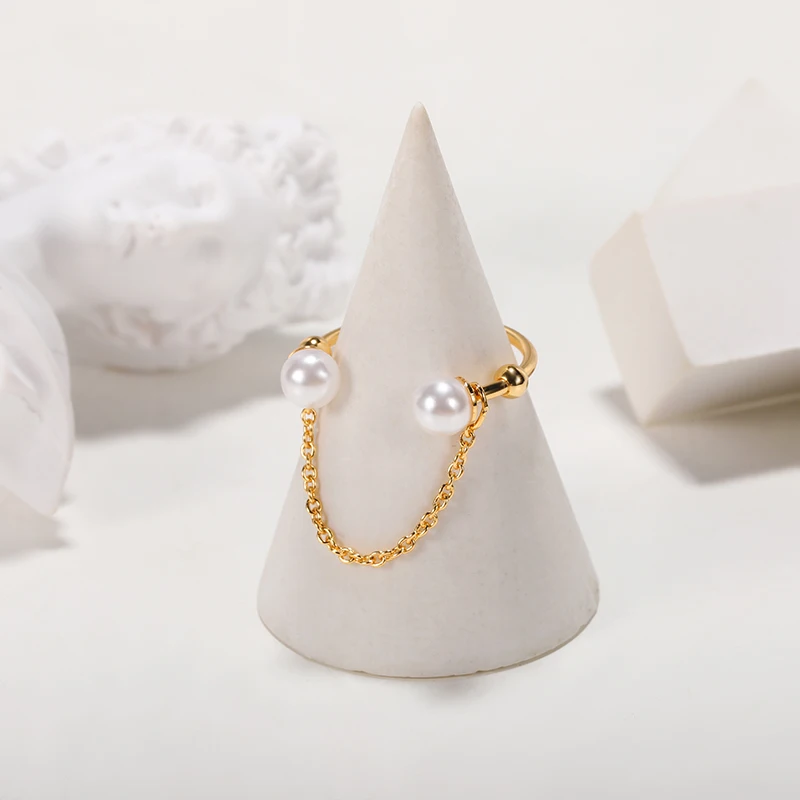 Изящные жемчужные кольца для женщин ювелирные изделия в стиле бохо Регулируемая