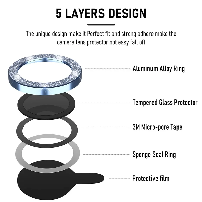 защитное стекло для камеры iPhone 13 12 11 Pro Max Metal Protective Mini Back Lens Protector Film