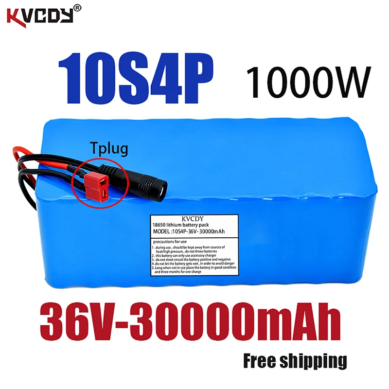 

100% Оригинальный аккумулятор 10S4P 36 в 30 Ач 1000 Вт аккумулятор 42 В 30000 мАч электровелосипед с BMS