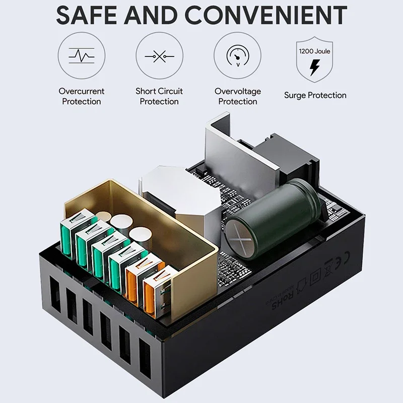 AUKEY PA-T11 EU/US/UK Plug USB 63W зарядное устройство Quick Charge 3 0 для телефона адаптер планшета