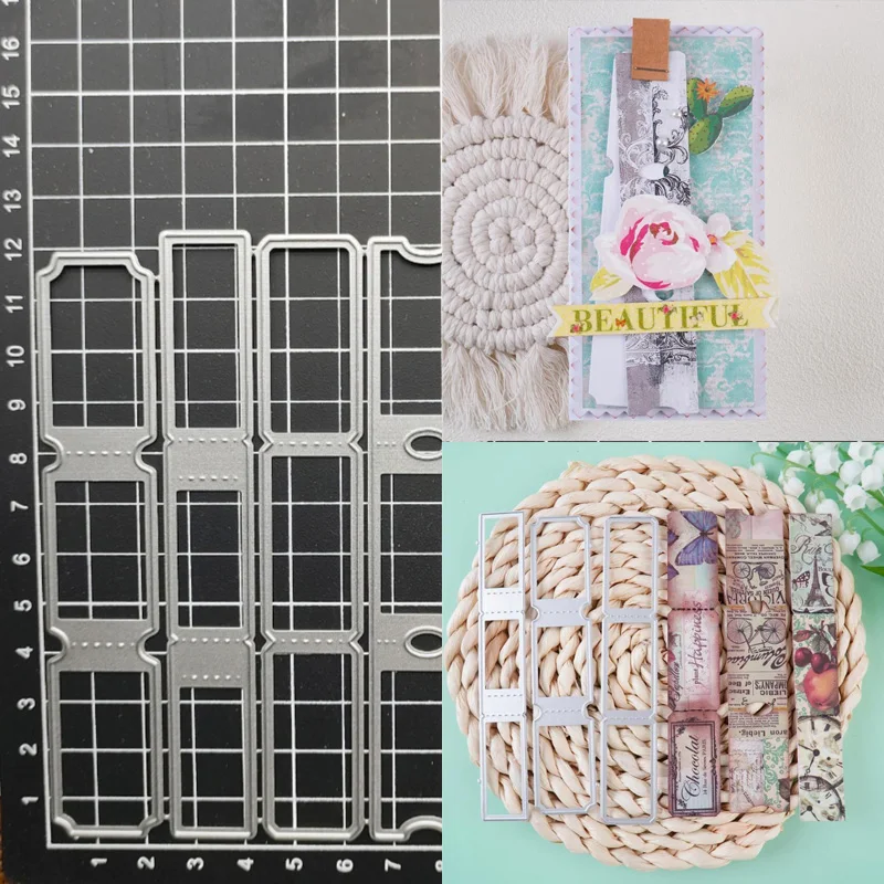 

Craft Dies Film Strip Tickets Decor Metal Cutting Dies Scrapbooking stamps embossing paper Cards border template punch Stencils
