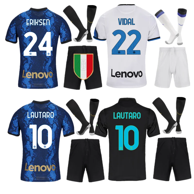 

2021 2022 New Inter Milanes Football Jersey Top Quality Fast Send Free Patch Serie Aldult+Kids Kit