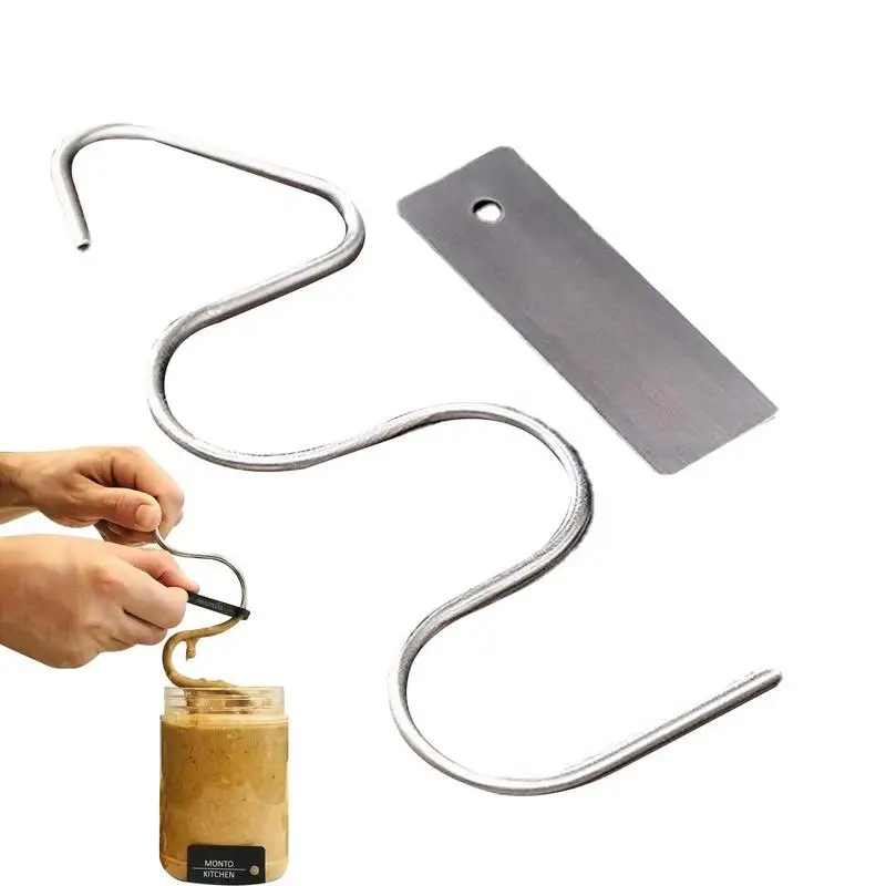 

Natural Peanut Butter Stirrers Stainless Steel Mixer Gadgets Stirrer and Scraper for Mixing Various Butter Peanut Almond