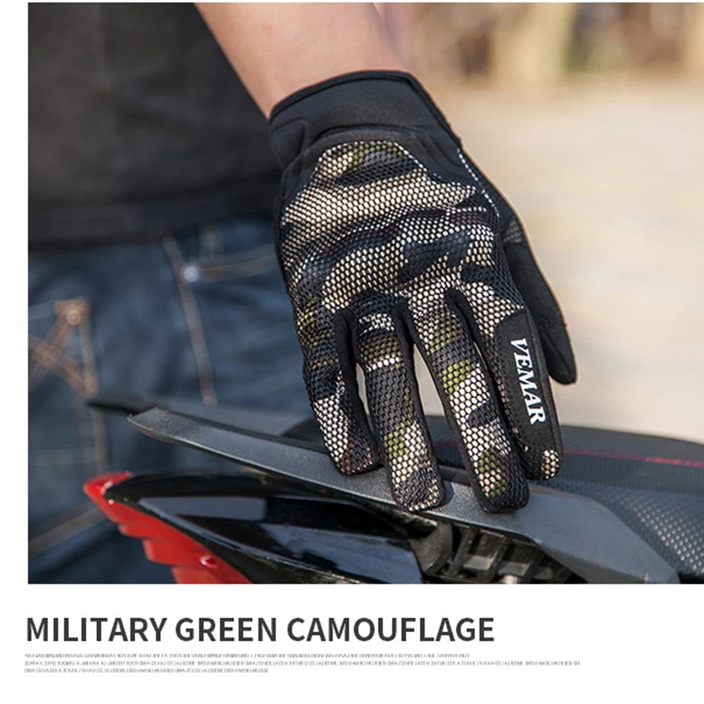 Перчатки для мотокросса VEMAR из углеродного волокна сетчатые мотоциклетные