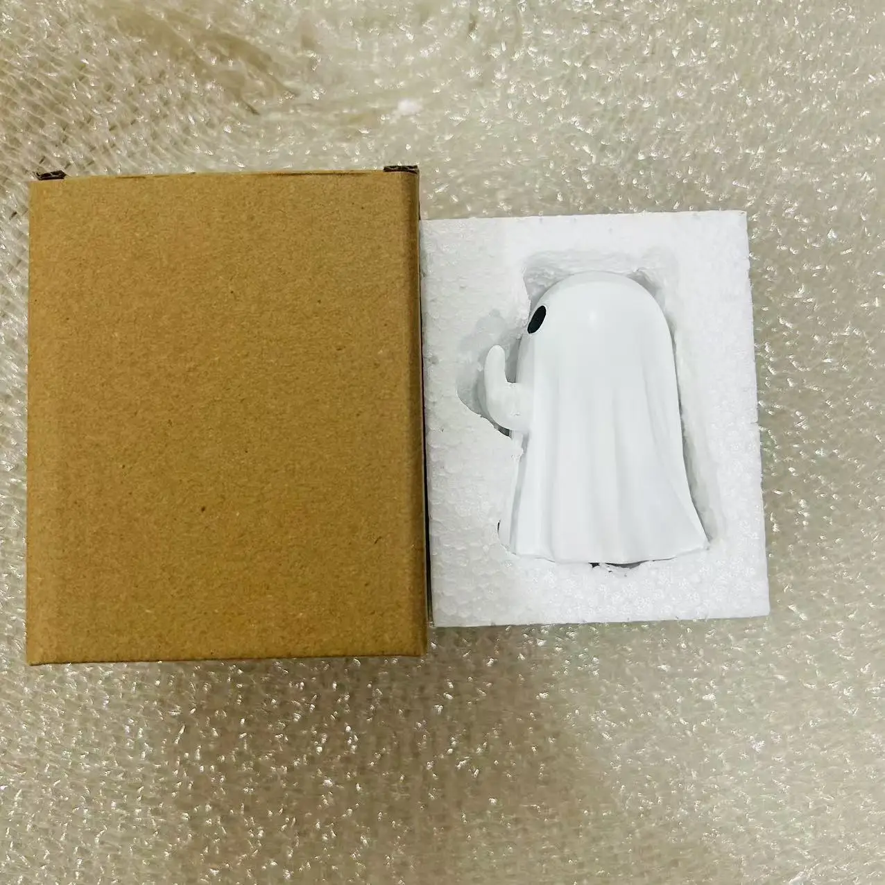 Средний палец милый белый Ghos аниме фигурка игрушки украшение для дома модель