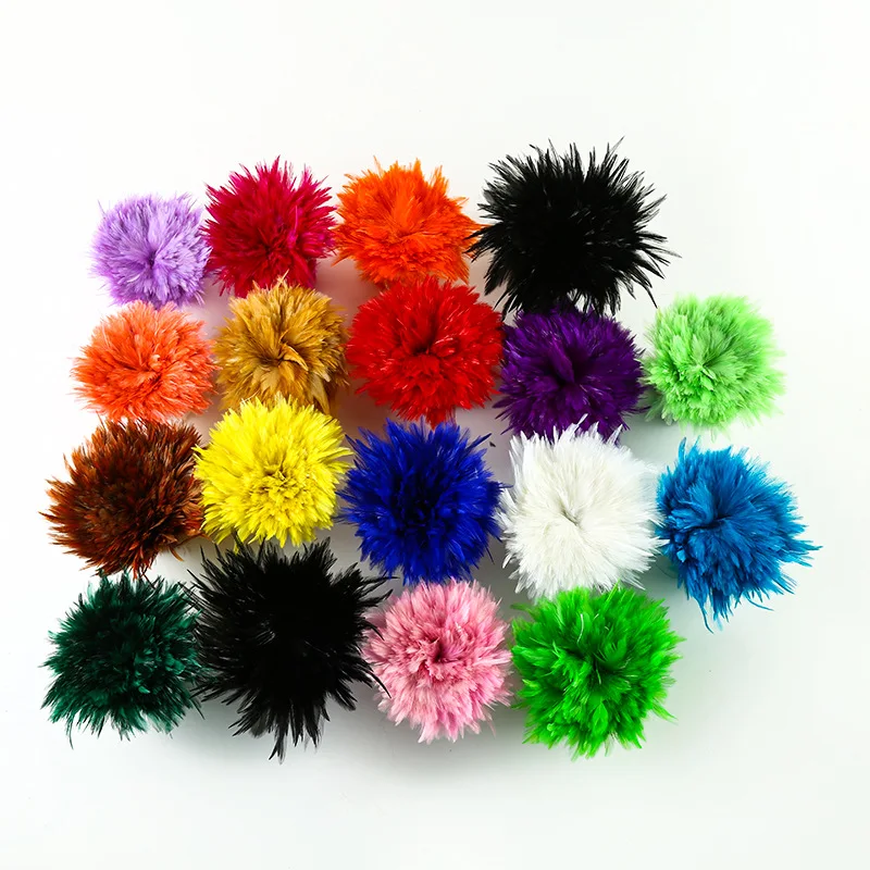

Wholesale 2-4 inch White pointed chicken feather clothing accessories color two-color DIY handmade feather headdress