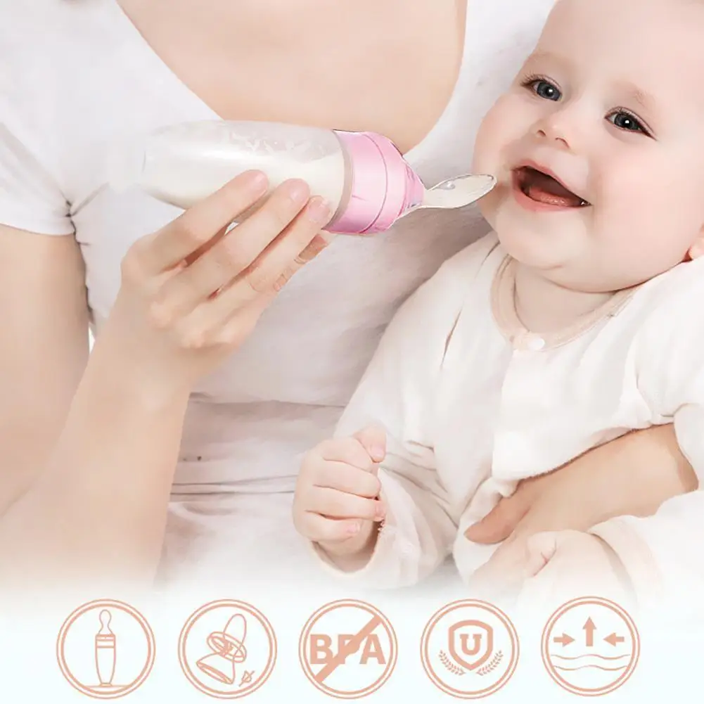 

Baby Spoon Bottle Feeder Dropper Silicone Spoons for Feeding Medicine Kids Toddler Cutlery Utensils Children Accessories N5A6