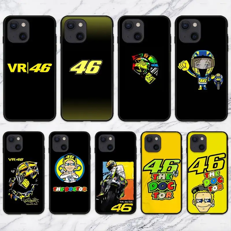 motorcycle racing R-Rossis-46 Phone Case For iPhone 11 12 Mini 13 14 Pro XS Max X 8 7 6s Plus 5 SE XR Shell