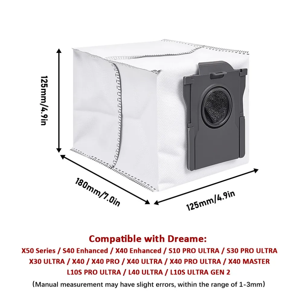 Фото Совместимые запасные части для Dreame X60 Max Ultra, X30 Ultra, L10s Ultra Gen 2, L40 Ultra, S30 Pro Ultra: мешок для сбора пыли с активированным углем №2