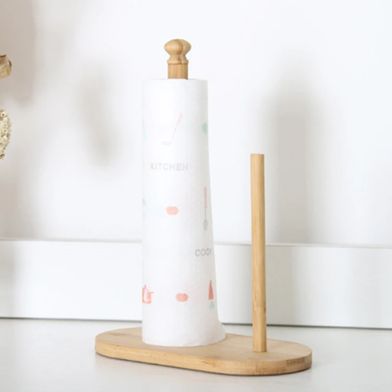 Деревянный держатель для бумажных полотенец в скандинавском стиле кухонный