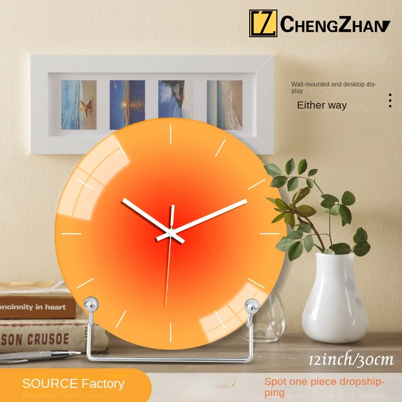 

Креативные настенные часы с изображением заката в простом стиле, 12 дюймов