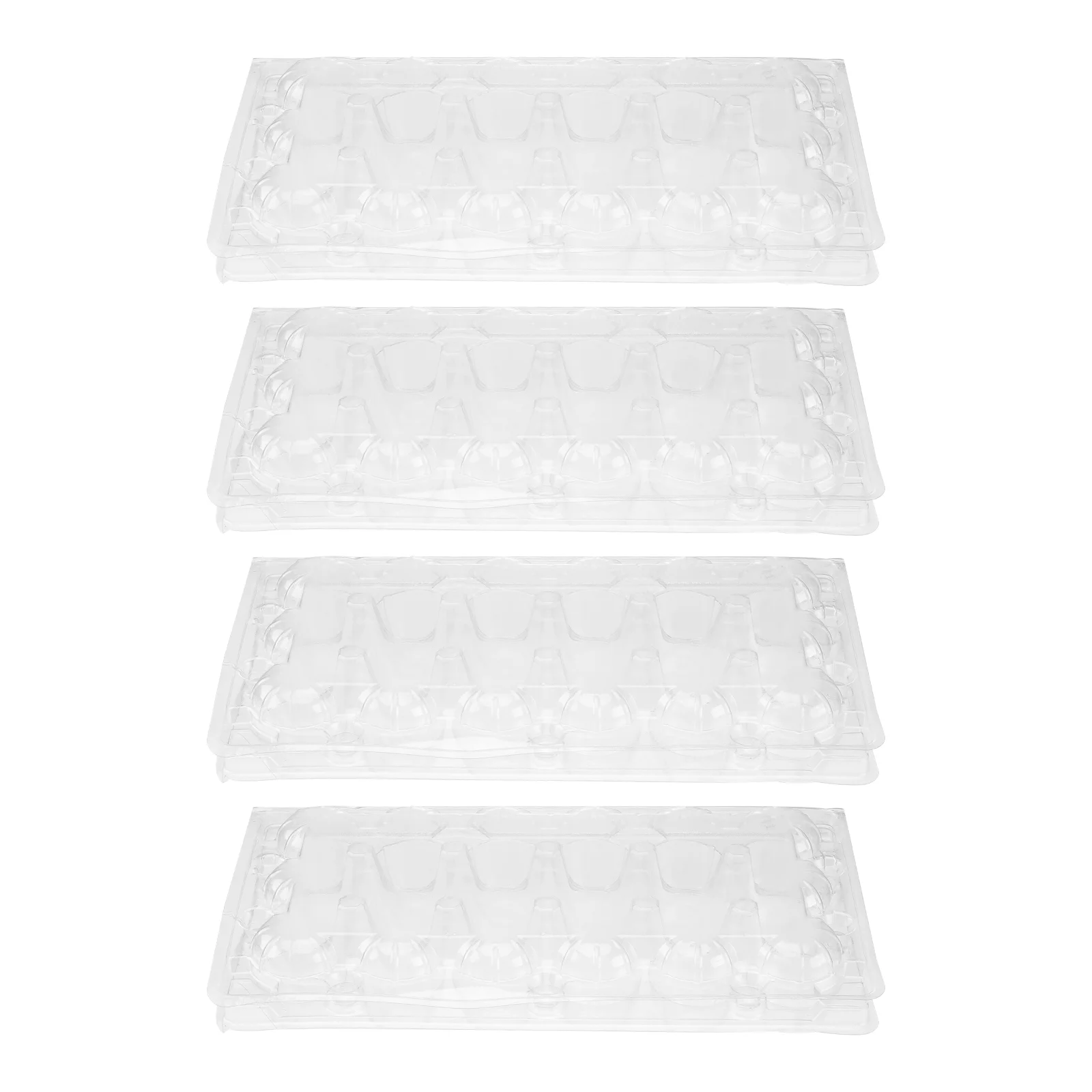 

50 Pcs 19.8x10.2x3.9cm 18 Grids Quail Egg Storage Box Plastic Transparent Egg Dispenser Holder Case Refrigerator Egg Protection