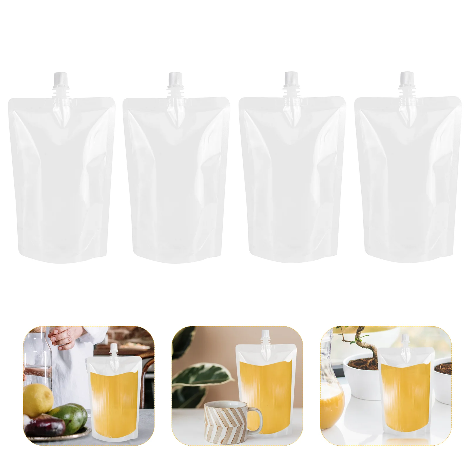 

Pouches Flask Pouch Flasks Plastic Drinking Drink Beverage Juice Liquid Drinks Clear Travel Reusable Cruise Concealable Take