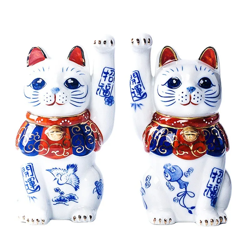 

Japanese pharmacist kiln chief hand dyed brocade, lucky, lucky and Lucky cat shop opened, Japanese decoration creative gift