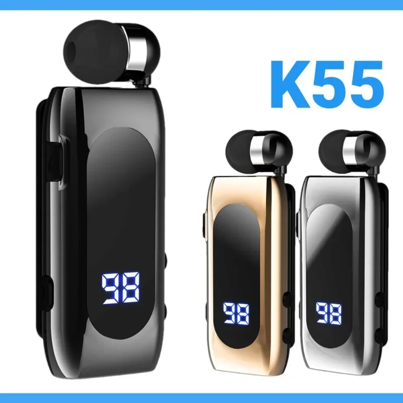 Фото Беспроводные наушники-петлички K55 с поддержкой Bluetooth 5,0 и функцией быстрой зарядки №1