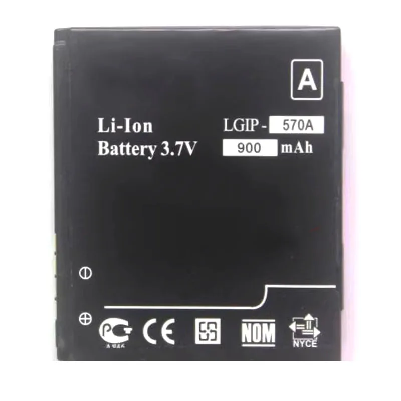 Аккумулятор 900 мАч LGIP-570A для LG CF750 GD550 GS500 GS500v KC550 KC700 KC780 KF700 KF757