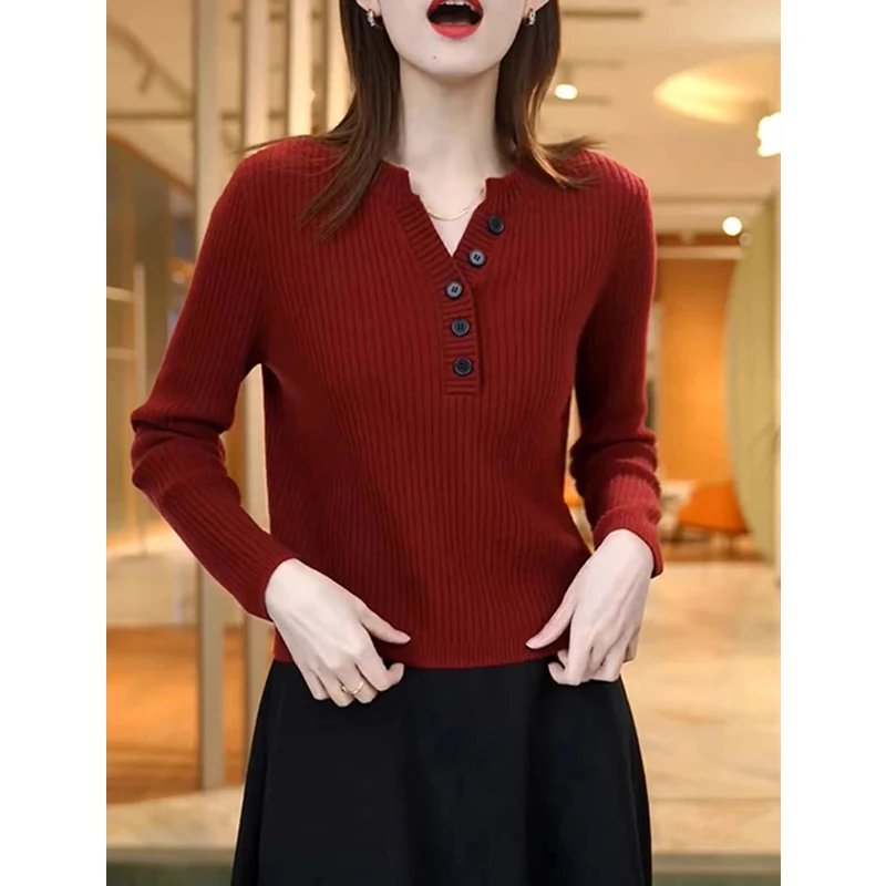 Модный облегающий вязаный женский свитер с длинными рукавами в стиле вестерн