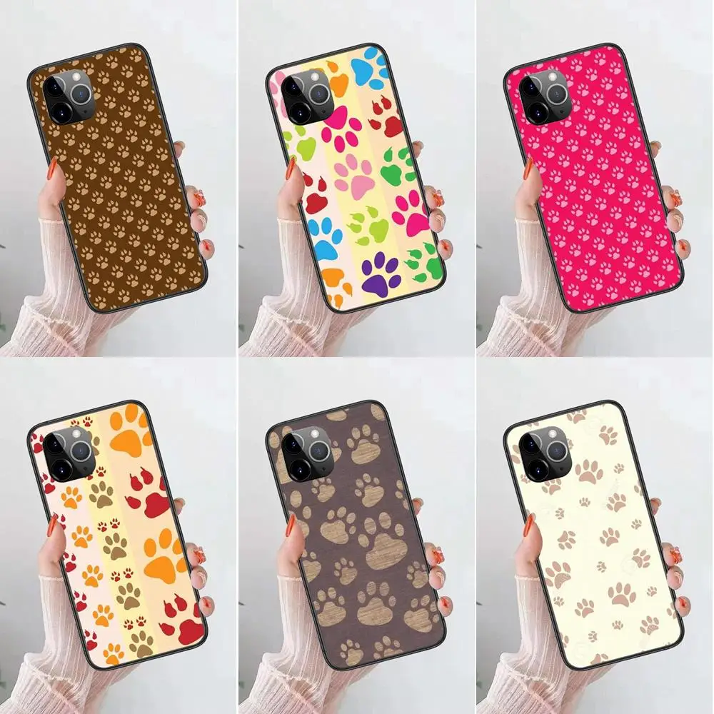 

Black Waterproof Tpu Dog Footprints Dog Paws For Apple IPhone 13 12 Mini 11 Pro XS MAX XR X 8 7 6S 6 Plus 5S SE Places To Buy