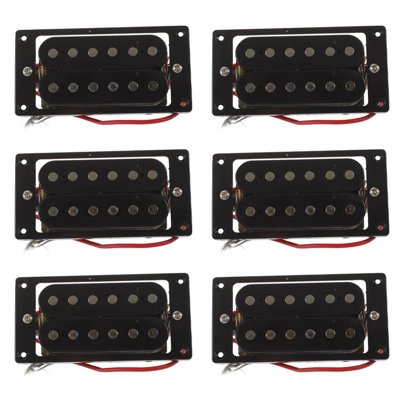 12Pcs Black Humbucker Double Coil Electric Guitar Pickups + Frame Screw