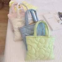 portable quilted womens comestic makeup bag small solid color travel zipper beauty case toiletry inner bags mini tote handbags