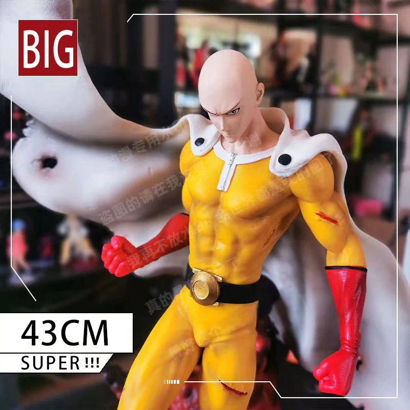 

43cm Saitama Anime One Punch Man Saitama PVC ActIon Figure Japanese Anime Model Collectible Statue Toy Doll Birthday Gifts