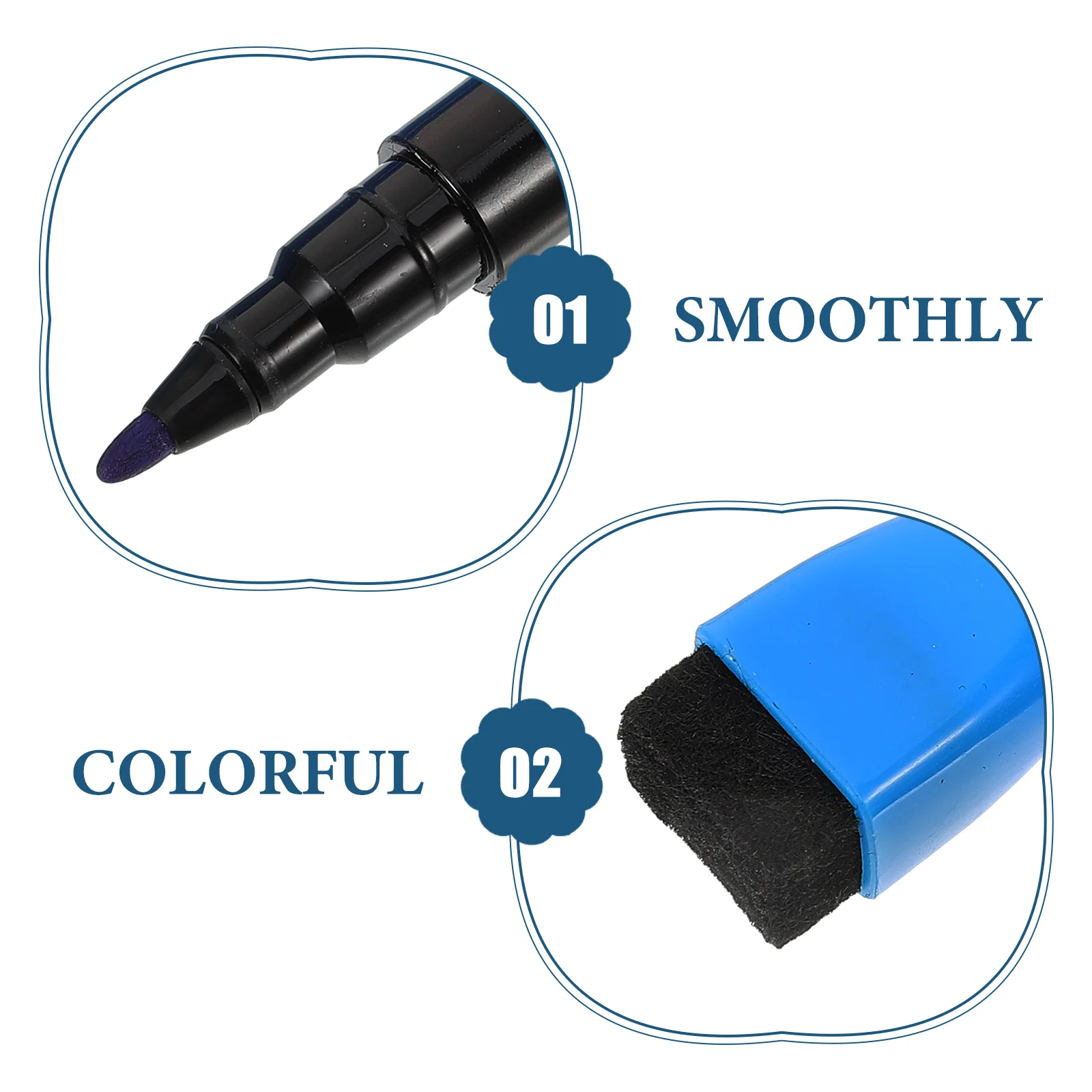 Ручка для доски Yihui детский магнитный цветной маркер с тонкой головкой стираемый