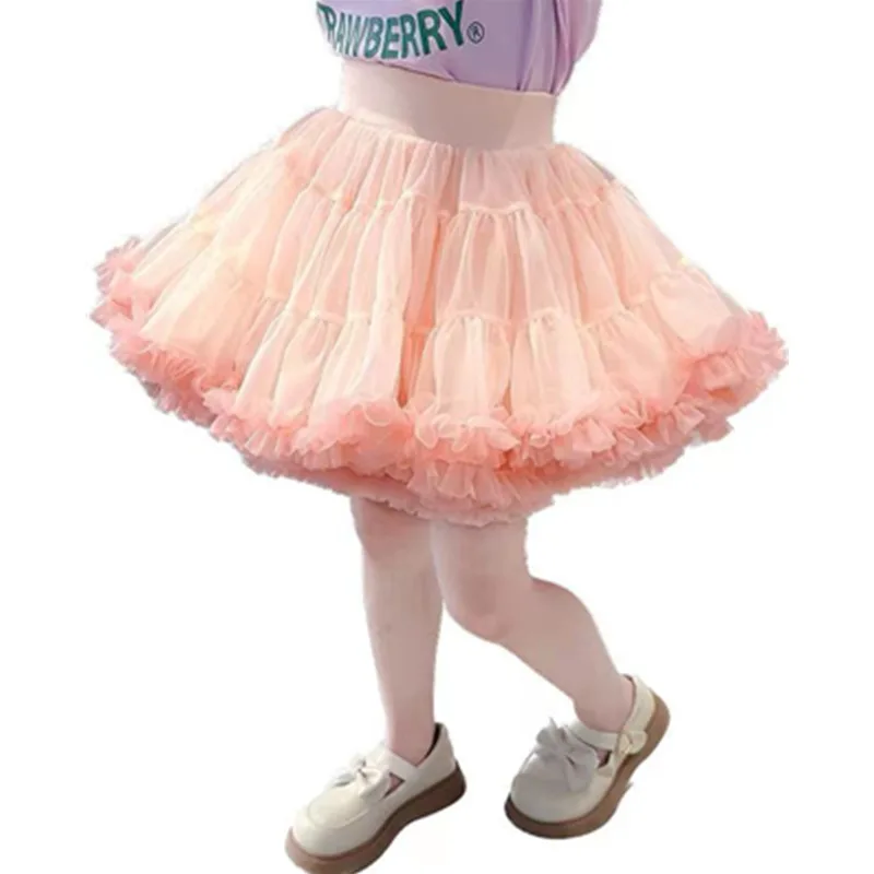 

2-9 Years Baby Girls Tulle Skirt Clothes Pink Tutu Pettiskirt Skirt Ball Gown New Arrivals Summer Hot Sale Princess Cute Skirts