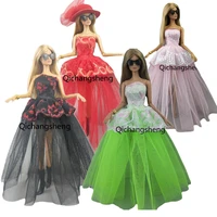16 lace floral evening dress for barbie doll clothes for barbie accessories wedding party gown princess clothing kids toy 11 5
