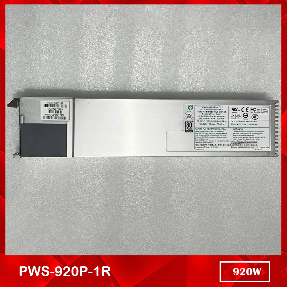 For Server Power Supply for PWS-920P-1R REV:1.11 PWS-920P-SQ REV:1.1 920W I840-G25 100% Test Before Delivery