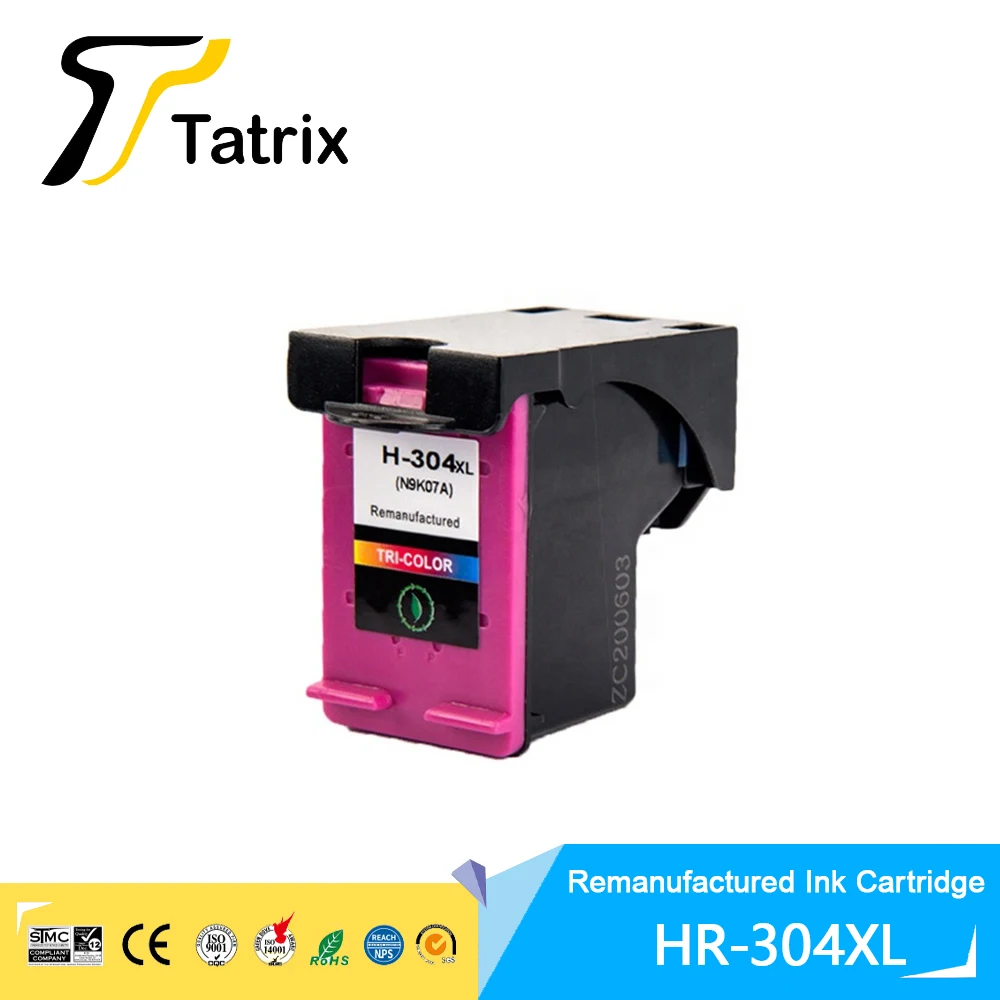 Черные восстановленные картриджи Tatrix 304 XL 304XL для струйного принтера HP DeskJet 3720 3730