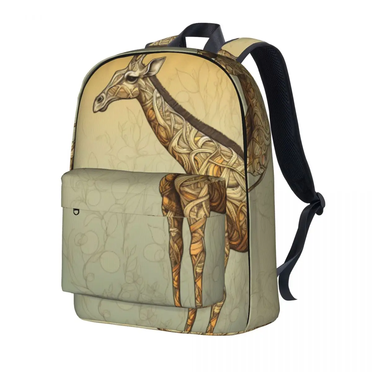 

Giraffe Backpack Cartoon Boy Girl Polyester Cycling Backpacks Large Stylish High School Bags Rucksack