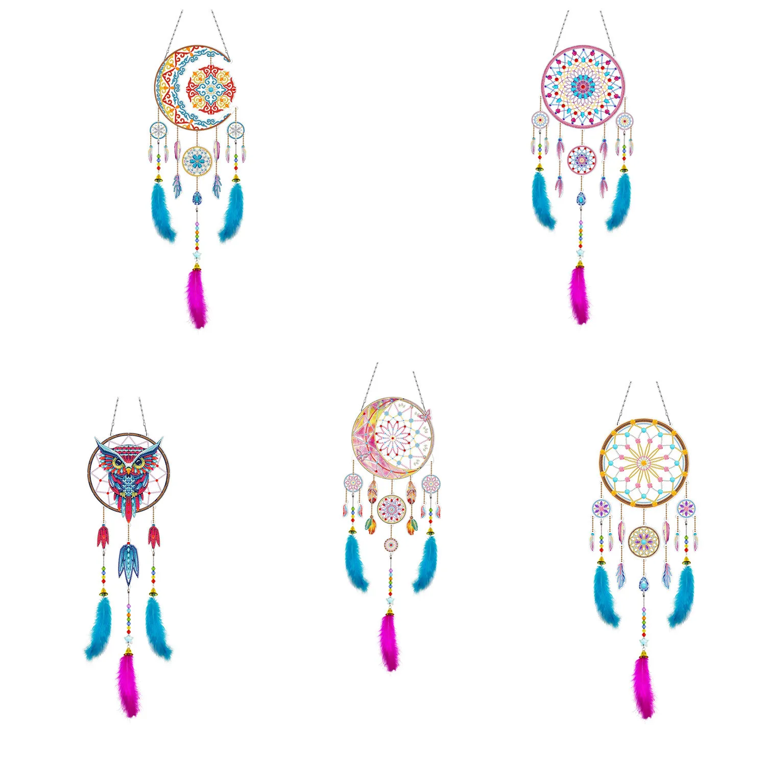 

Алмазная картина «Ловец снов», музыка ветра, «сделай сам», Набор для вышивки стразами особой формы, вышивка крестиком, искусство, ремесло, ук...