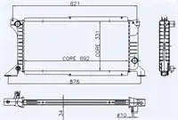 

0220251AB для радиатора двигателя (+ AC) TRANSIT TURBO T15 2.5d 9701 ручной длинный тип кондиционера (1 sira ALB)