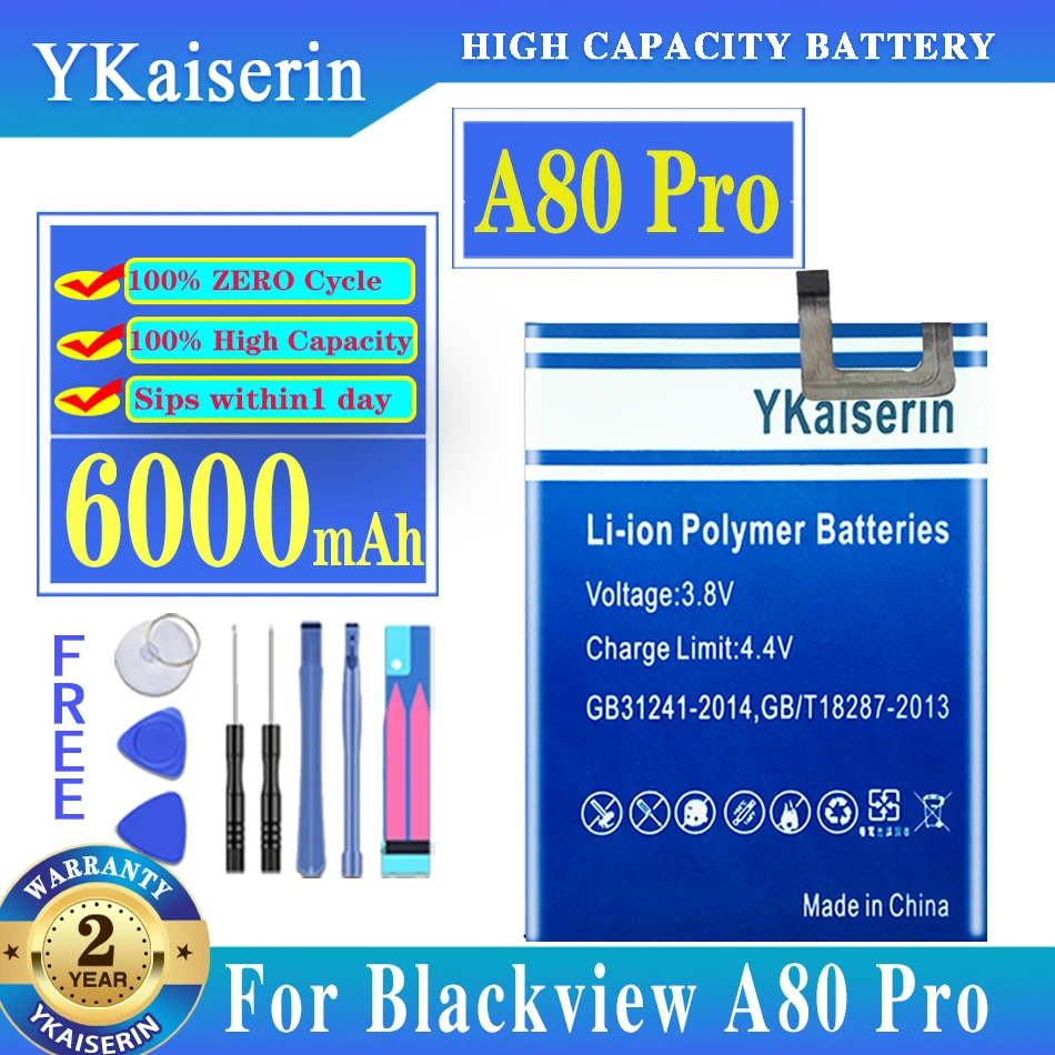 

Ykaiserin A 80 Pro 6000mAh DK017 Battery For Blackview A80 Pro/A80 Plus A80Pro A80plus Batteria + Tracking Number