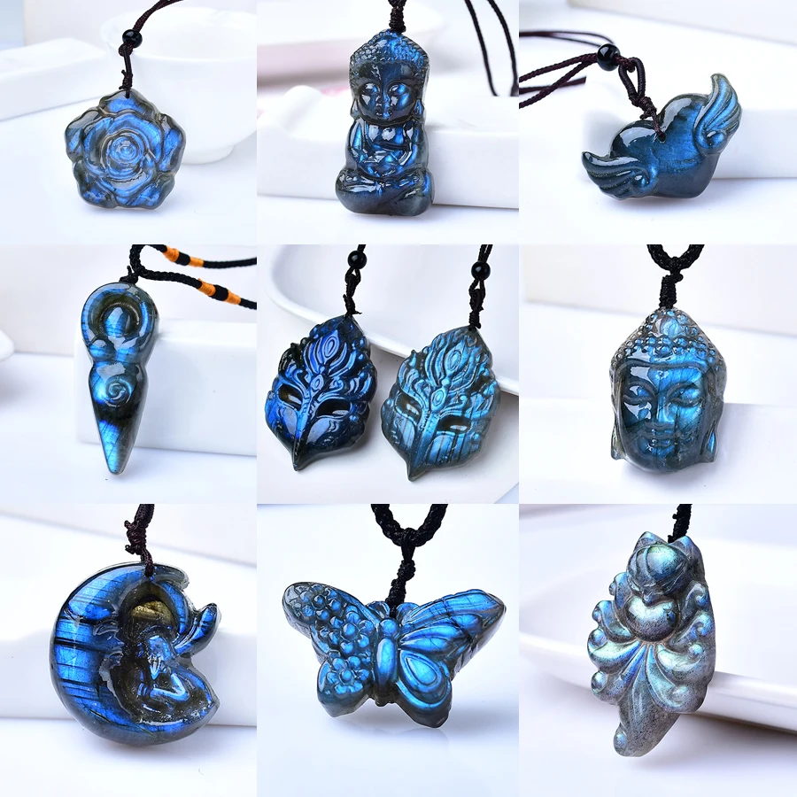 

Лабрадорит, кулоны, Harmonious Crystalloid, 7 шт.