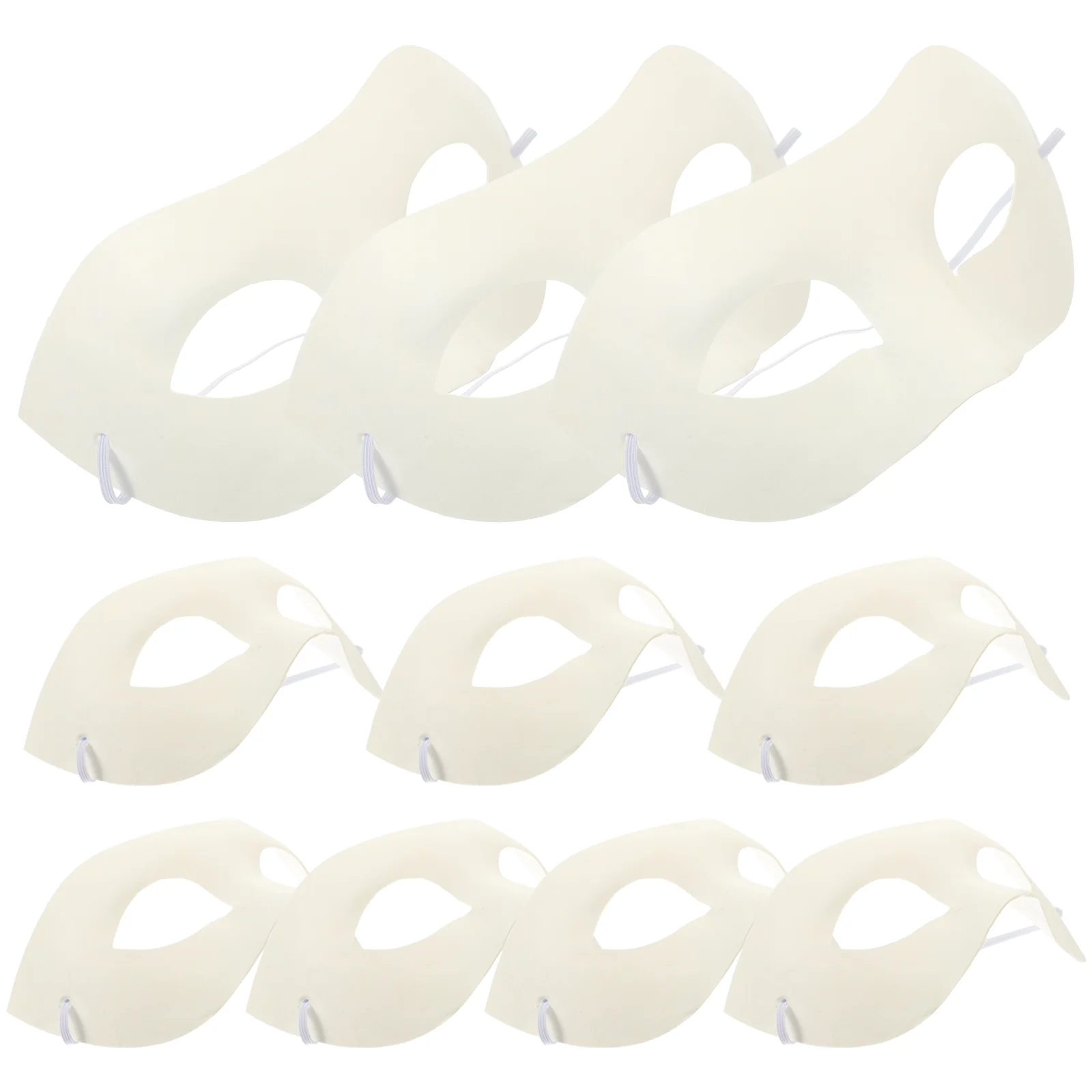 

10 Pcs Do It Yourself Blank Masquerade Masks Prom Makeup Halloween Prop Craft Blanks Adults Paper DIY Cosplay Party Miss