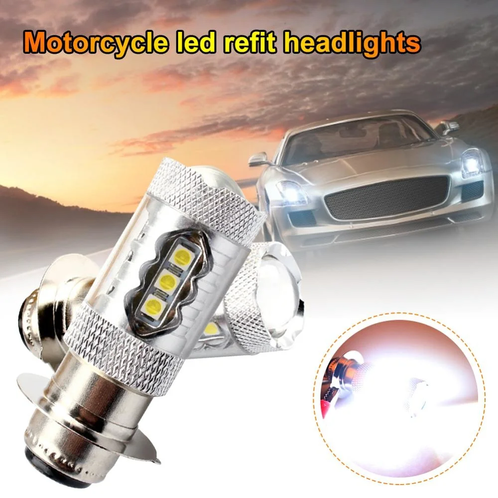 

2 Pcs H6 LED Motorcycle Headlight Bulb 6000K Super Bright White for Yamaha YFZ450R Rhino 700 Raptor YFM660 TRX