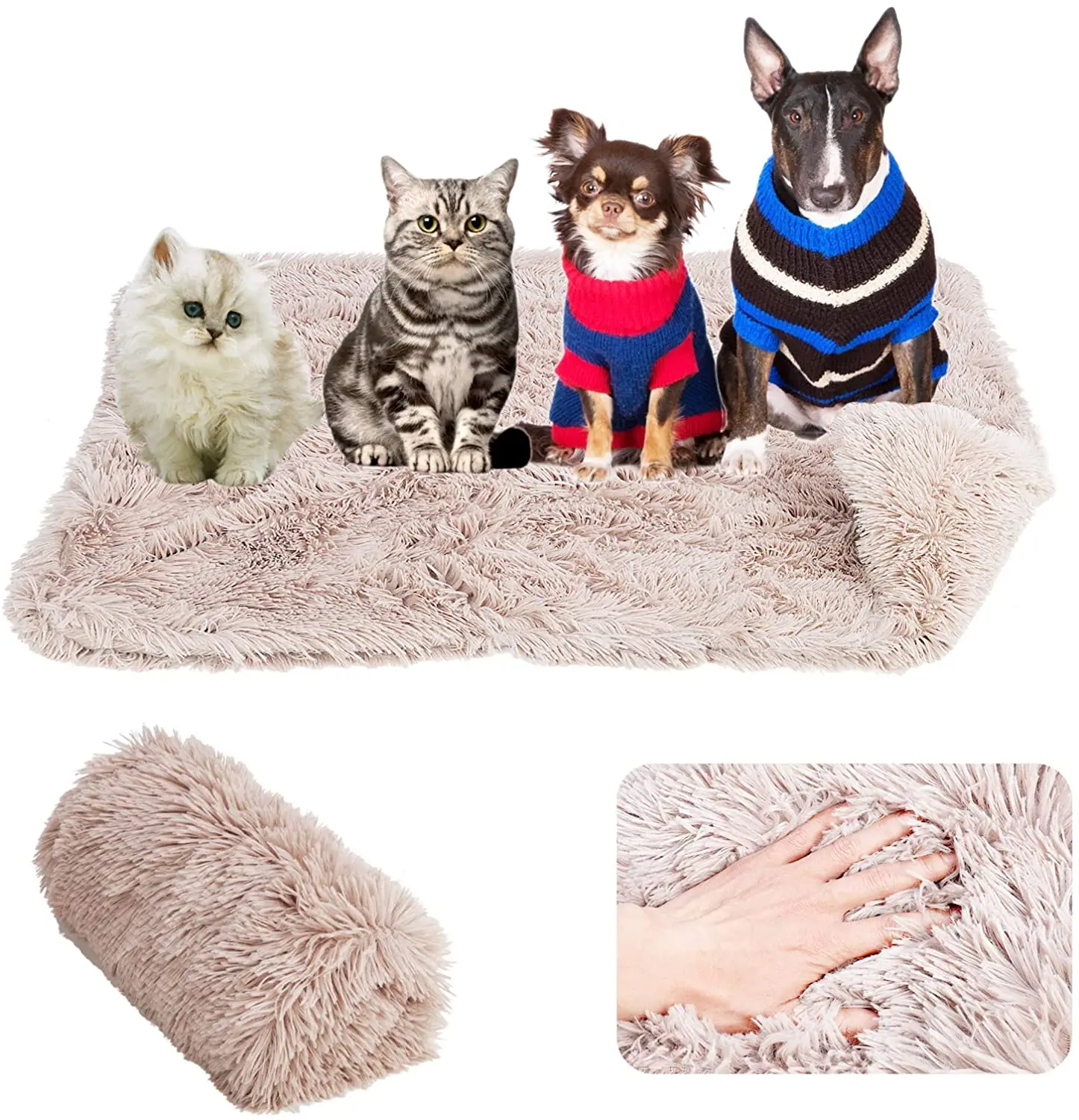 

Super Soft Pet Blanket Cat Bed Mat Dog Soft Fleece Pad Puppy Sleep Mat Dog Mattress Cushion for Pet Mattress Sleeping Cover
