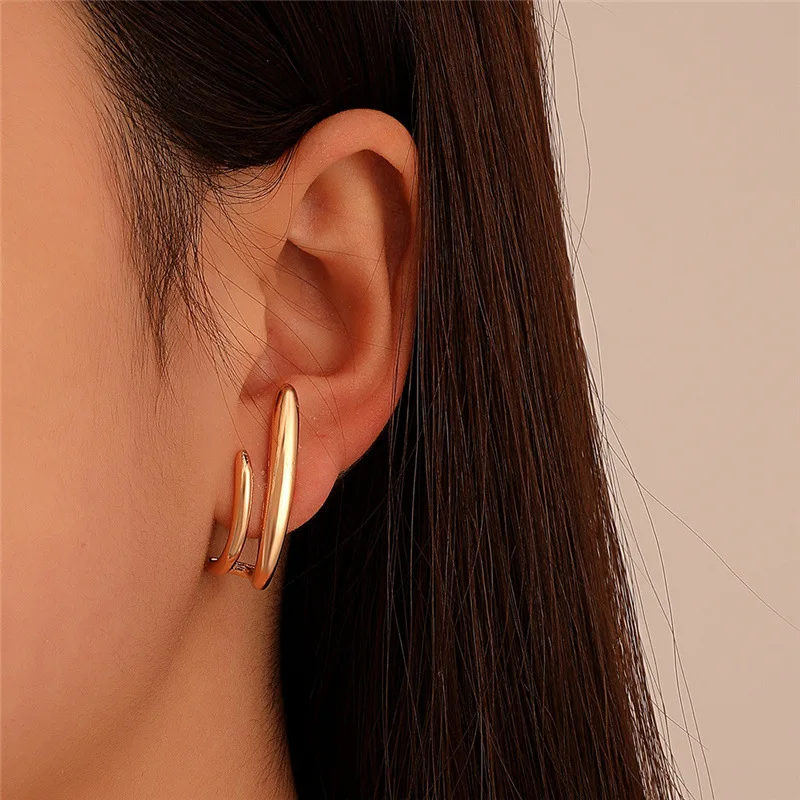 

Geometric Stud Earrings Women Simple Creative Metal Irregular Personality Fashion Dangle Jewelry Charm Custom Accessories