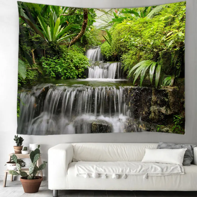 Пейзажный Гобелен Masion Jardim Y2k Arazzi Настенный Декоративный Полиэстеровый Келих