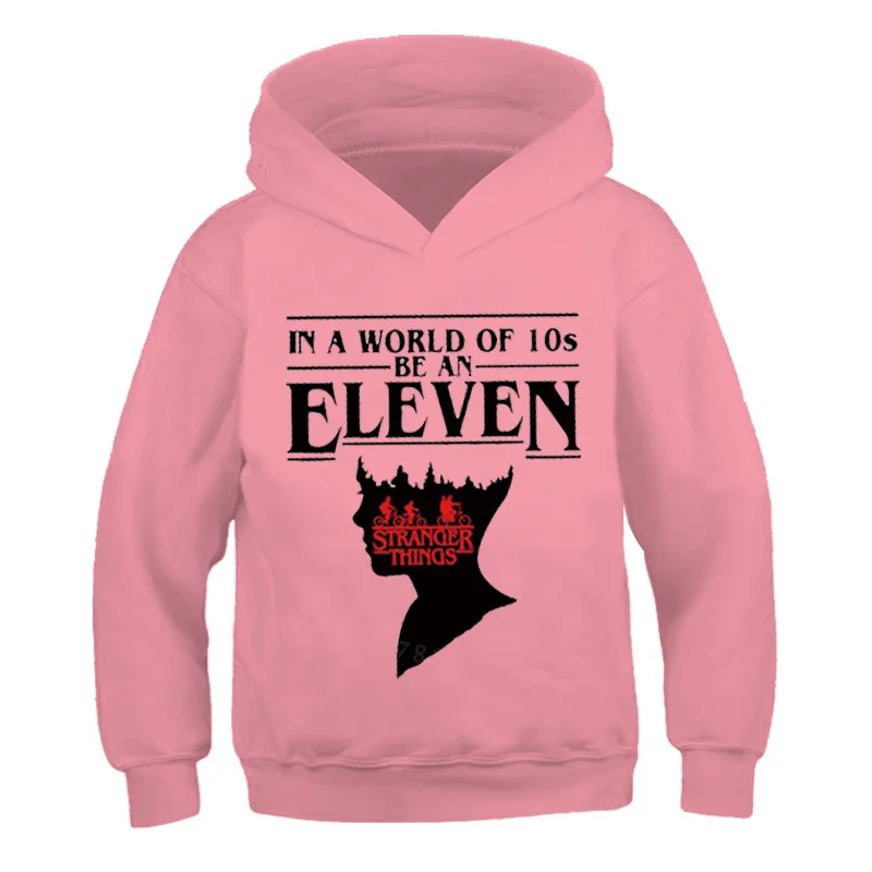 Детская толстовка с капюшоном и принтом очень странные дела |