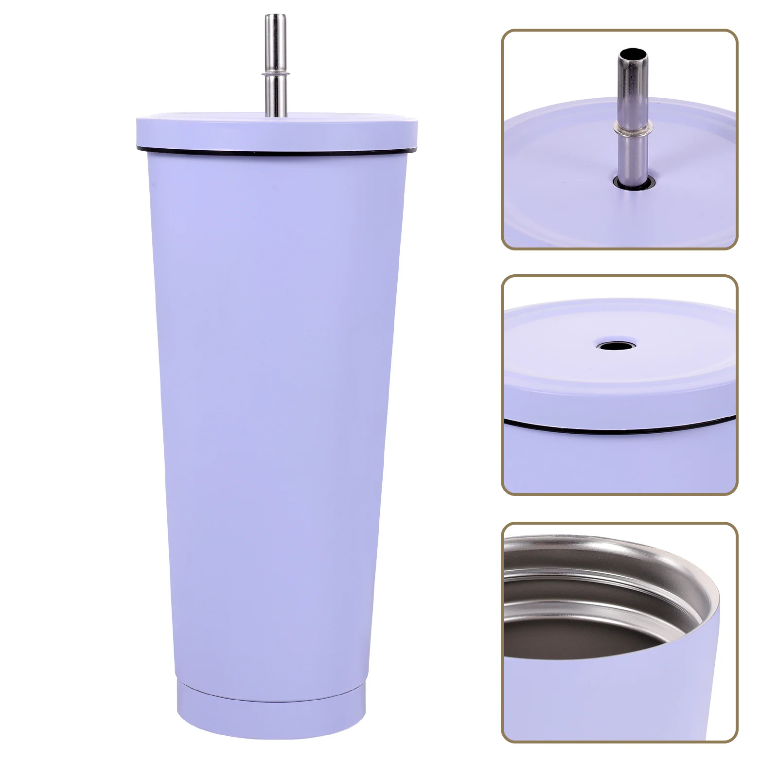 

Cup Tumbler Straw Water Coffeelid Skinny Sippy Cups Mug Travel Fitness Sealing Cold Vacuum Drinking Slim Steel Stainless Outdoor