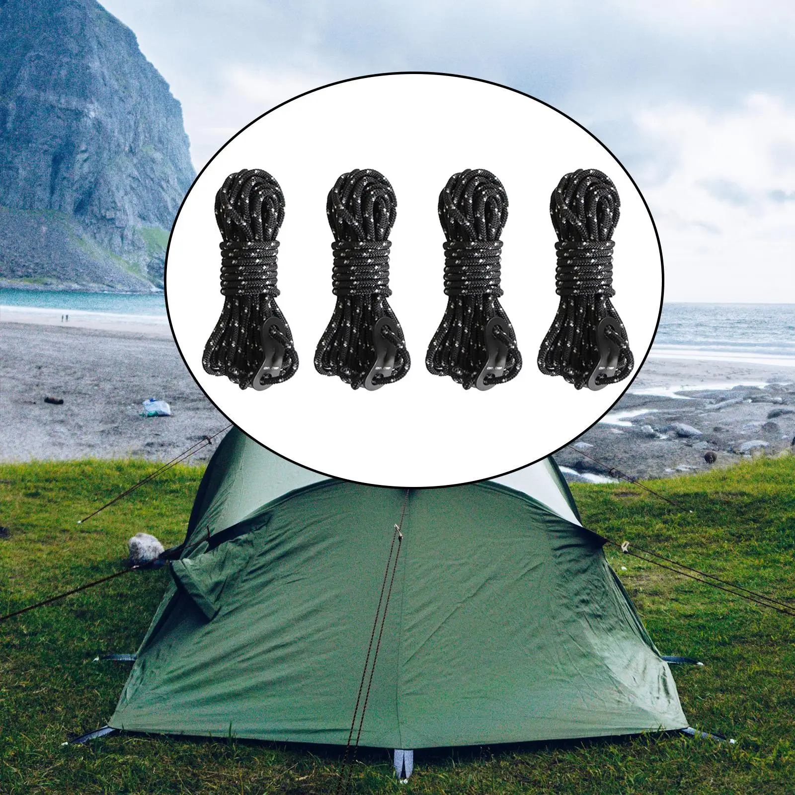 4 шт. мм веревка м многофункциональная для палатки с алюминиевым регулятором