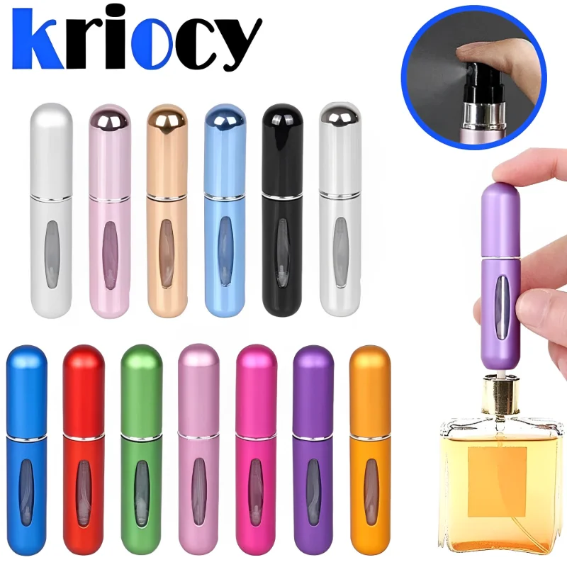 

8/5ml Perfume Atomizer Portable Liquid Container for Cosmetics Traveling Mini Aluminum Spray Alcochol Empty Refillable Bottle