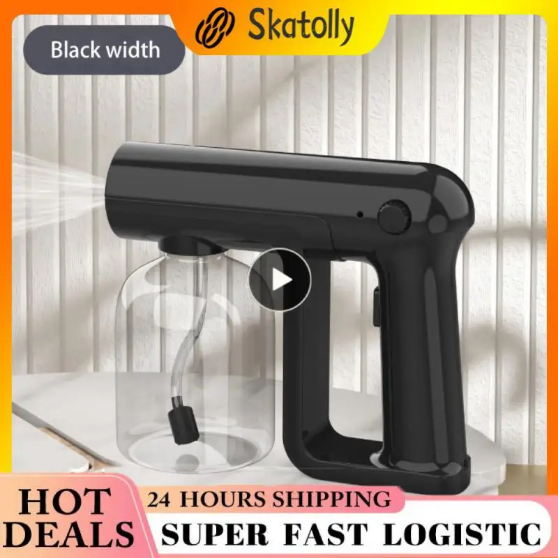 

500ML Wireless Electric Sanitizer Sprayer Disinfects Blue Light Nano Steam Spray Gun Sterilizing Nano Garden Sprayer For Home