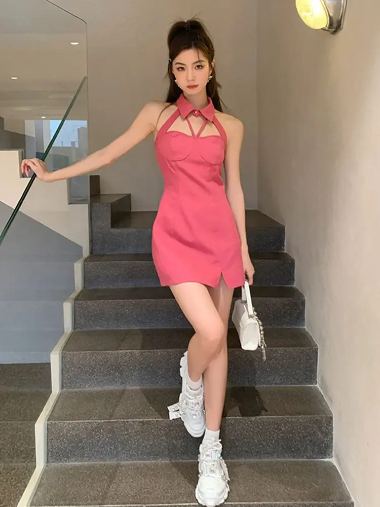 

Женское Хлопковое платье с отложным воротником, приталенное мягкое Привлекательное платье в американском стиле с дырками, новый дизайн, лето 2023