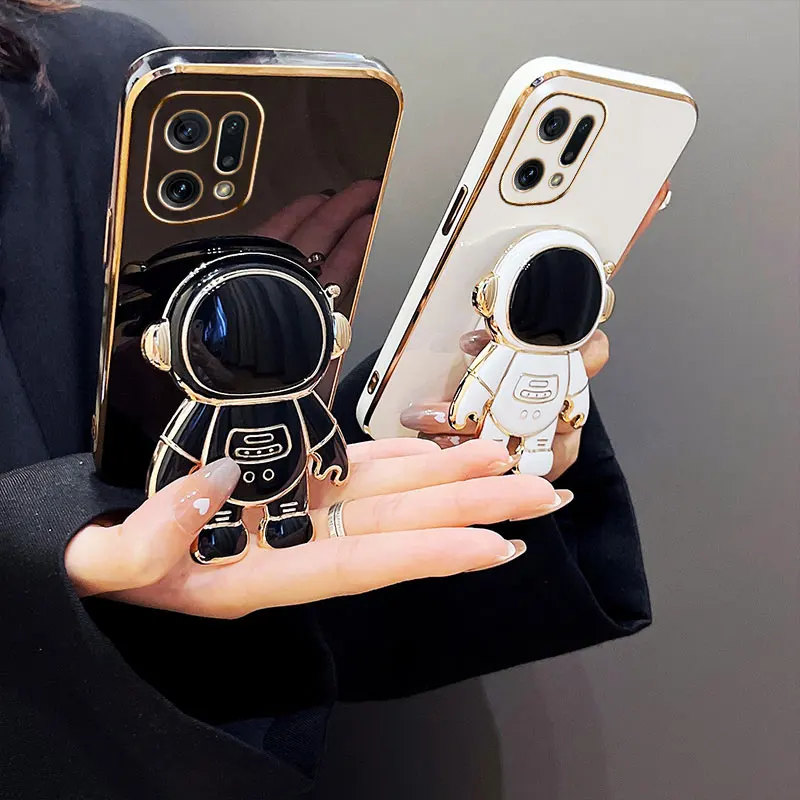 

Роскошный чехол с держателем астронавта для OPPO Find X5, мягкий чехол для Find X5 Lite, чехол для телефона s Find X5 Lite, чехол