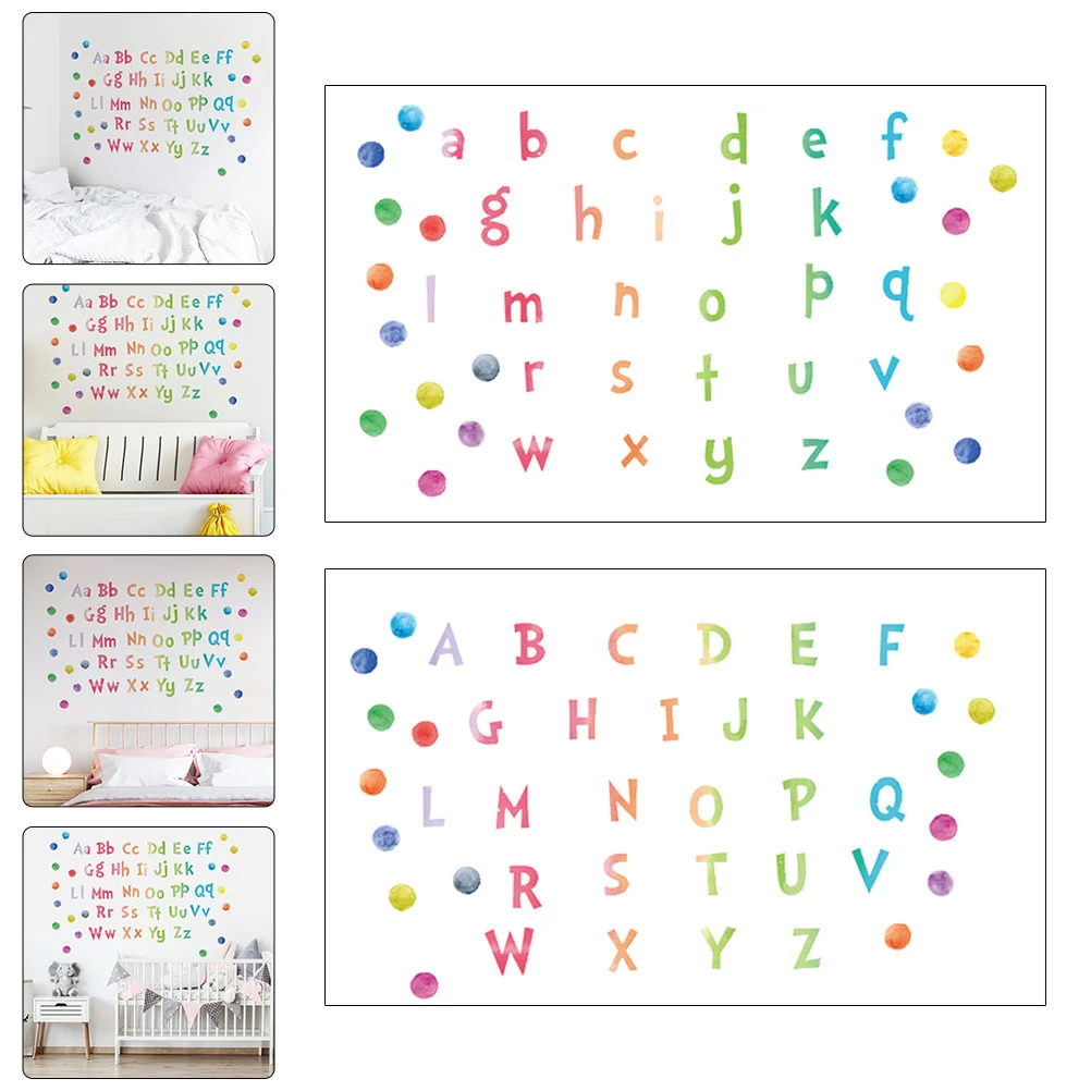 2-листые наклейки на стену в горошек Abc для детей ПВХ скрапбукинг образовательный