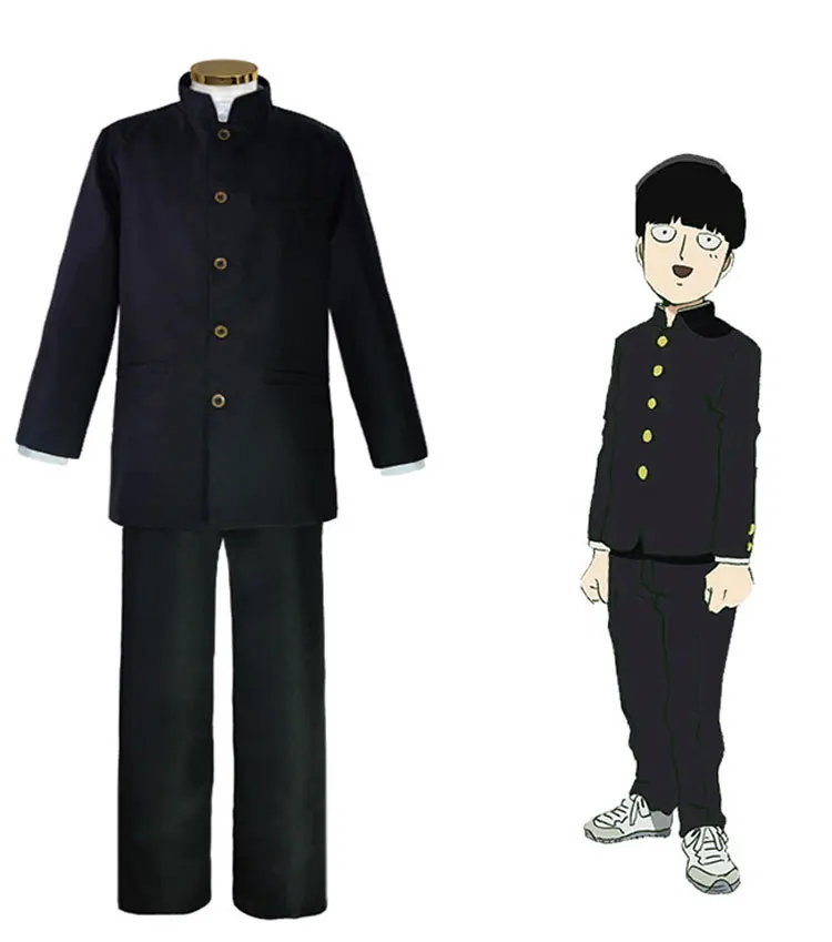 

Mob Psycho 100 Mobu Saiko Hyaku Kageyama Shigeo Cosplay Costume Black Gakuran Suits Pants S-3XL