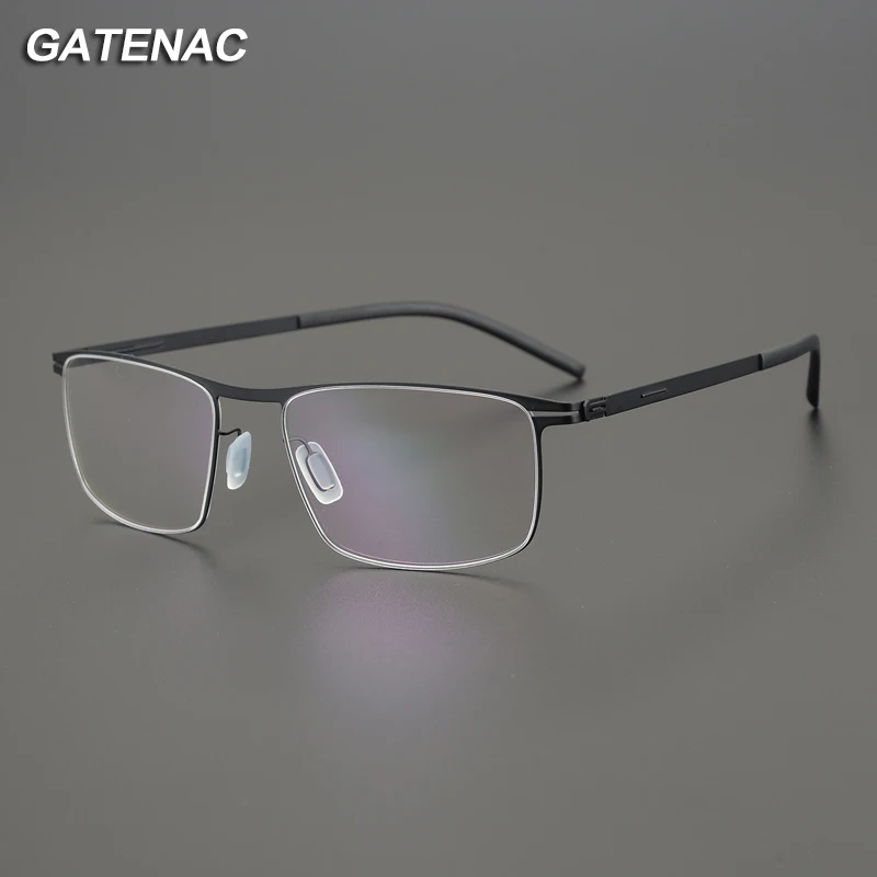 

Ultra Light Alloy Eyeglasses Frame Men Square Prescription Myopia Glasses Frame Women No Screws Berlin Luxury Brand Eyewear